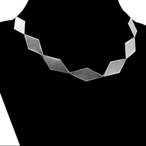 Sterling Silver Angular Necklace Modern